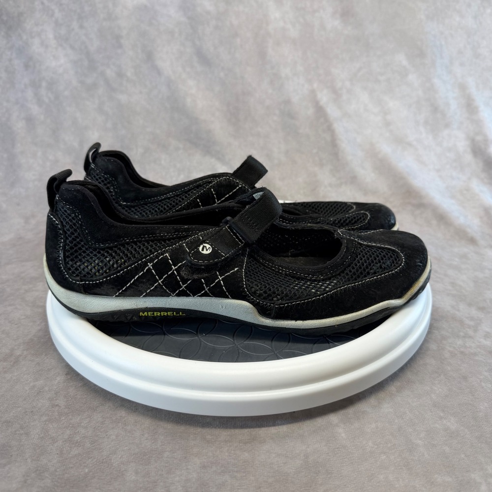Merrell Lorelei Emme Shoes Women 9 Black Suede Mesh Mary Jane Sneakers J98882